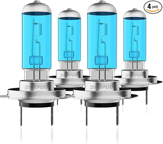 Compatible with Dodge Sprinter 2500 Sprinter 3500 2007-2009 halogen Headlight Bulbs,H7 High Beam + H7 Low Beam Headlight Bulbs Kits,Plug N Play,6000K White Light,Pack of 4