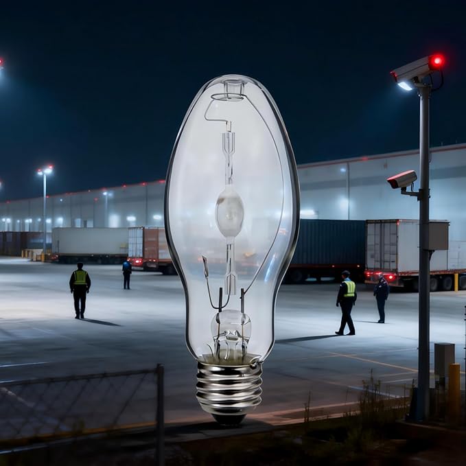 Metal Halide Bulb 2-Pack: ED17 Clear MED Base, Replaces | Warehouse & Stadium Lighting