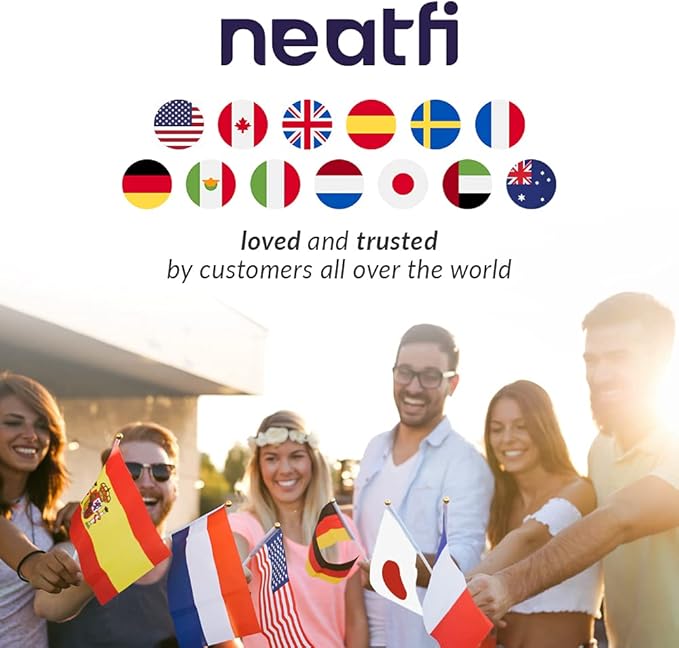 Neatfi 1,200 Lumens Super LED Magnifying Lamp with Clamp, Dimmable, Includes Microfiber Cleaning Cloth, 5 Inch Diameter Lens for Reading, Sewing, Crafting (Black, 5 Diopter)