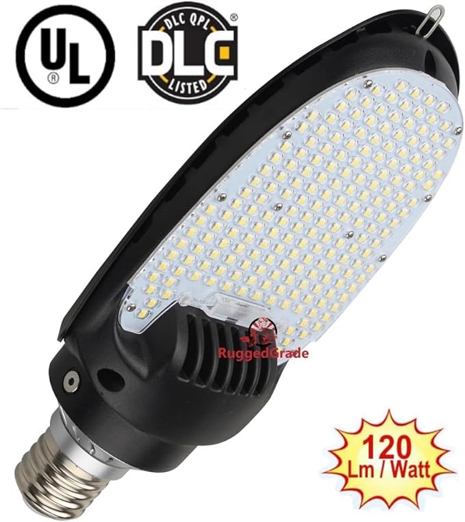 RuggedGrade Arcan II Series 54W E39 LED Corn Bulb - 6,900 Lumens - 4000K Natural White - Replacement for 125-175W Metal Halide - Certified UL