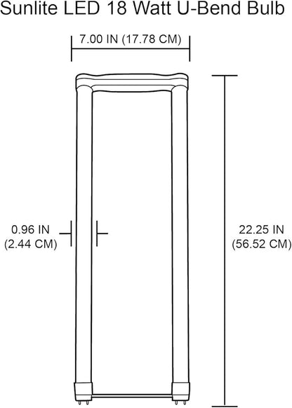 18W LED T8 U-Bend Bypass Lamps 40K - 1 Pack