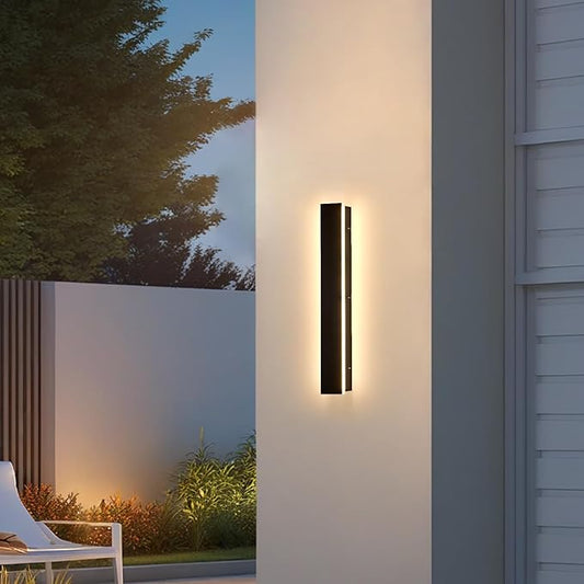 24inch Outdoor Wall Lights,Black Outdoor Sconce Lights,Waterproof Wall Mounted Porch Light, 3000K Modern Outside Lights for House, Garage, Exterior