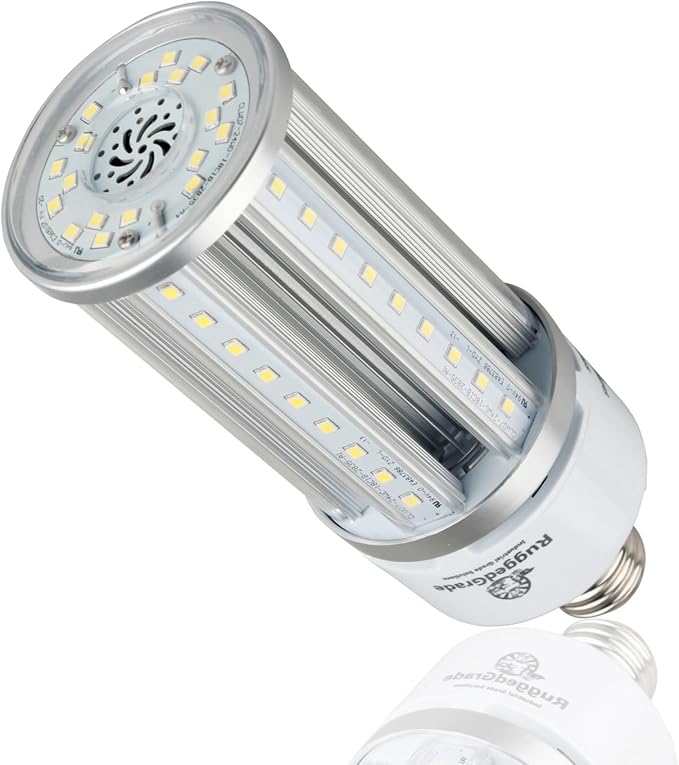 RuggedGrade Aries Series 24W LED Corn Light Bulb | 3,120 Lumens | 3000K Warm White | E26 Base | 4KV Surge Protection | DLC 5.1 Premium