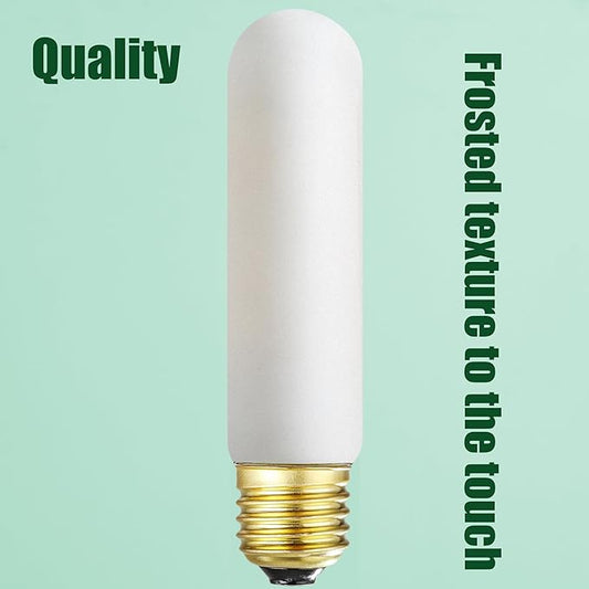Leools T10 Led Frosted Bulb,e26 Dimmable Tubular LED Light Bulb, 8W Equal 60 watt Light Bulb 3000K Soft White,CRI90+,600LM,E26 Base Matt Opal Porcelain,5.1inches Long Bulbs,6 Packs