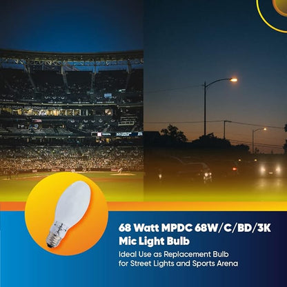 Technical Precision Replacement for MICROSUN Lamps MPDC 68W/C/BD/3K MIC Light Bulb