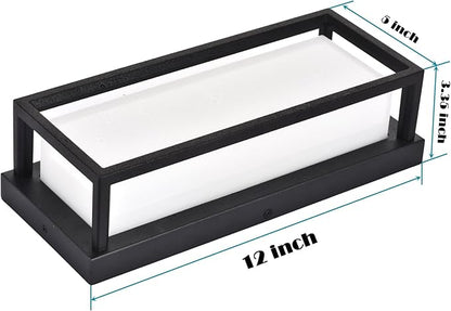 Dimmable Modern Outdoor Wall Light Fixtures, 1400LM Waterproof Porch Lights Outdoor Wall Sconce, 2700K-5000K 5 Color Temperature Exterior Lighting Fixtures for House