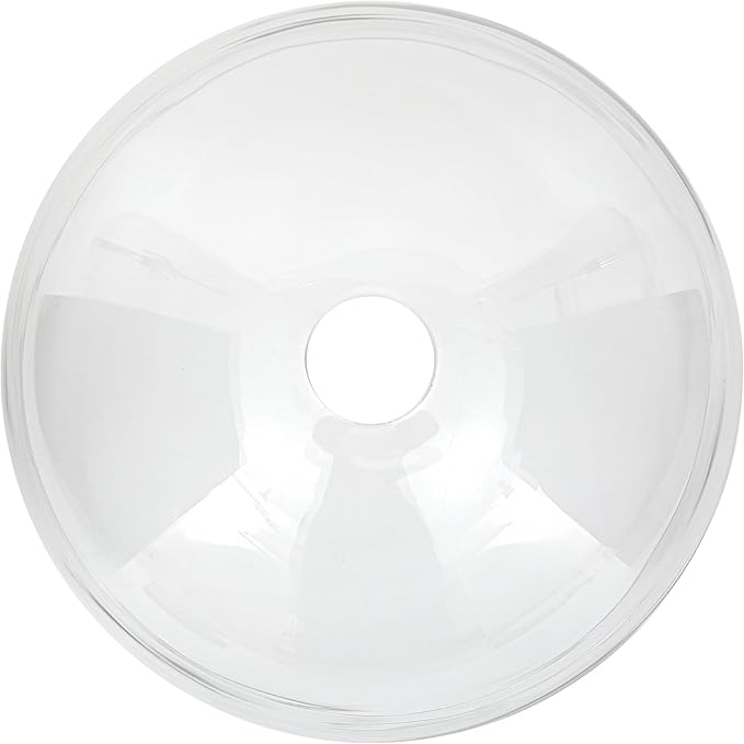 Bowl Glass Lamp Shade Replacement, 1-5/8 inch Fitter, 11.8" Diameter, 6.1" Height, Clear Glass Globe Cover