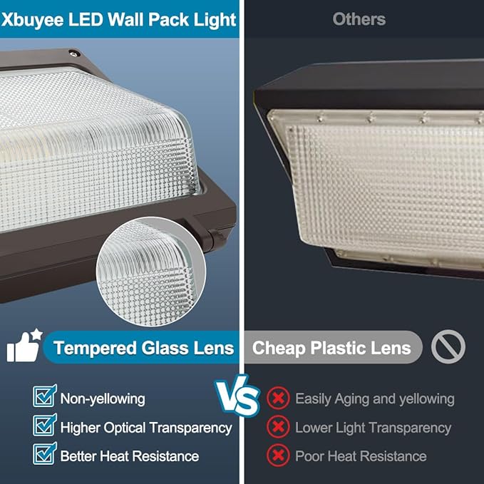 120W LED Wall Pack Light, 120W/100W/80W Switchable, 3000K/4000K/5000K Selectable, 15600lm 120-277V IP65, Dusk to Dawn Outdoor Lighting Fixture, Exterior Wall Mount Security Lights, ETL Listed