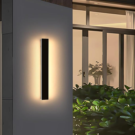 Outdoor Wall Sconces, 31.4 inch LED Modern Wall Lights Fixture, 3000K Warm White, IP65 Waterproof, Black Linear Long Strip Wall Lamp Lighting for Patio Garage Front Door