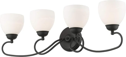 Livex Lighting 4754-04 Brookside 4-Light Bath Light, Black