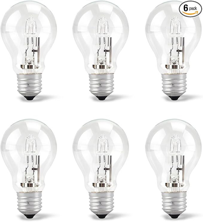043168787963 78796 Light Bulb 43 Watt A19 Halogen Light 60 Watt Replacement, 6PCS