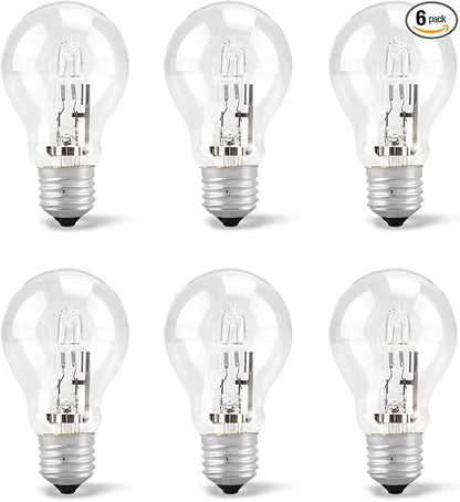 043168787963 78796 Light Bulb 43 Watt A19 Halogen Light 60 Watt Replacement, 6PCS