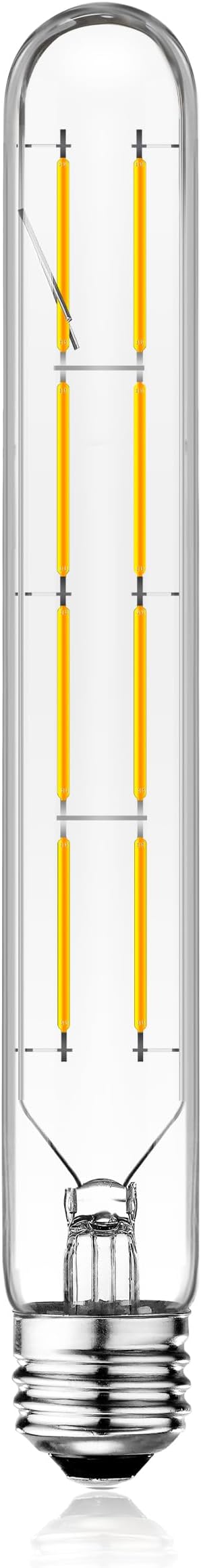 XININSUN T10 LED Bulb, 8.9 Inch Tubular Light, 80W Equivalent, 800lm, Dimmable, E26 Base, Clear Glass, Soft White 3000K