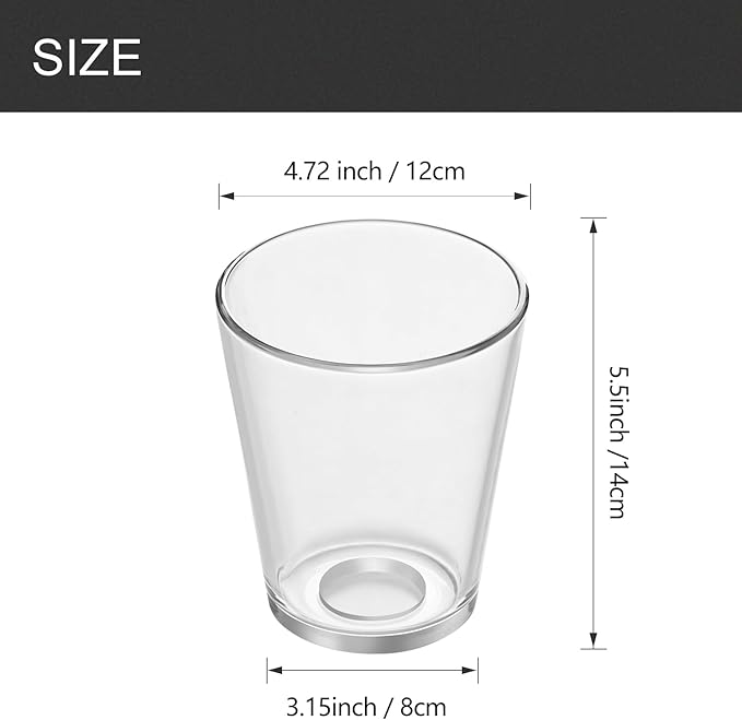 Fixture Replacement Clear Glass Shade, E26 Base with 1-5/8" Fitter, 6-Pack Cone Replacement Shades for Pendant Light, Wall Sconce, Vanity Light, Table Lamp