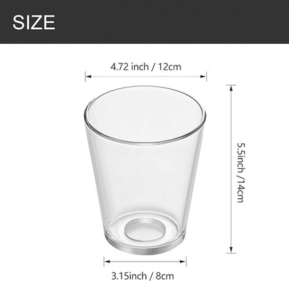 Fixture Replacement Clear Glass Shade, E26 Base with 1-5/8" Fitter, 6-Pack Cone Replacement Shades for Pendant Light, Wall Sconce, Vanity Light, Table Lamp