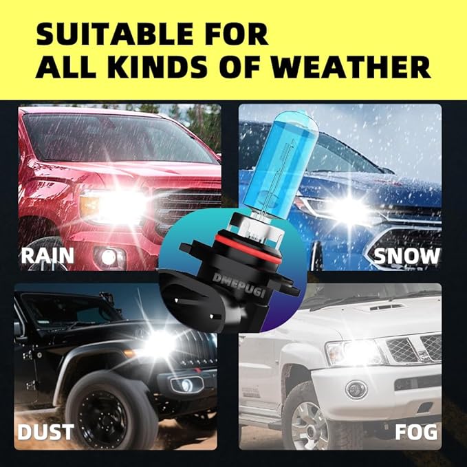 Compatible With Mazda 6 2009-2010, H11 High Beam + H7 Low Beam + H11 Fog Lights Halogen Light Bulb + License Plate Lights,Bright Halogen Replacement Headlight Bulbs,Plug N Play, Pack of 8