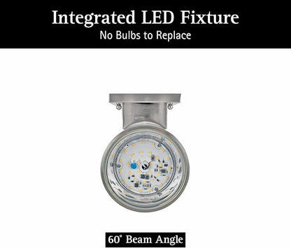 Ultralux 12 Inch Modern LED Up and Down Wall Light, Outdoor Wall Sconce Front Door Light Fixture, 2000 Lumen Outdoor Sconce 30 Watt Outside Lights For House 4000K Brushed Nickel Exterior Light Fixture