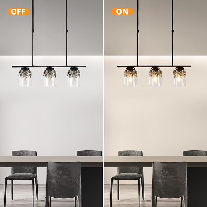 1 Pack Clear Glass Lamp Shades with Decorative Pattern, 1-5/8 inch Fitter, Cylinder Glass Shade Covers Replacement Globe for Pendant Light fixtures Floor lamps Wall Sconces