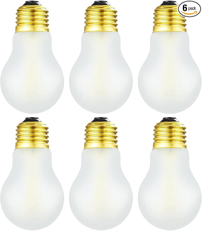 Frosted A15 Led Bulb 8W Equal 75 Watt E26 Light Bulb Soft White 3000K Dimmable E26 Edison Bulb for Ceiling Fan Light Bulbs,Wall sconces and Refrigerator Light Bulb 800lm,AC120V, 6Pack