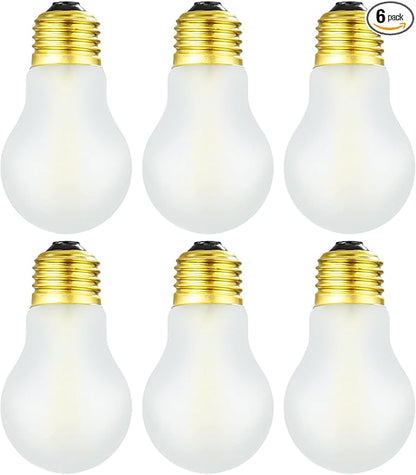 Frosted A15 Led Bulb 8W Equal 75 Watt E26 Light Bulb Soft White 3000K Dimmable E26 Edison Bulb for Ceiling Fan Light Bulbs,Wall sconces and Refrigerator Light Bulb 800lm,AC120V, 6Pack