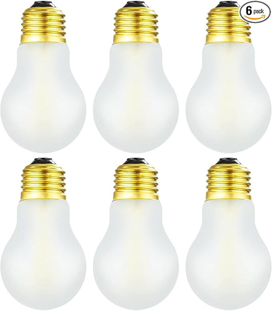 Frosted A15 Led Bulb 8W Equal 75 Watt E26 Light Bulb Soft White 3000K Dimmable E26 Edison Bulb for Ceiling Fan Light Bulbs,Wall sconces and Refrigerator Light Bulb 800lm,AC120V, 6Pack