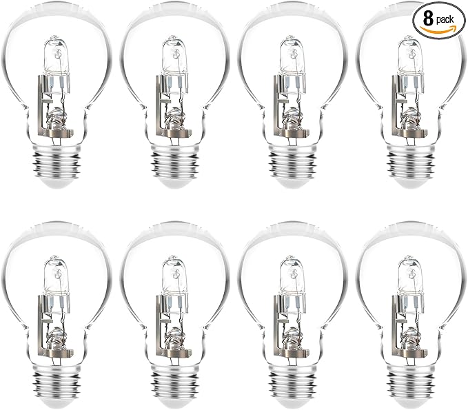 043168787963 78796 Halogen Light Bulbs for A19 Bulb Types 43 Watt 120V Replace 78796 E26 Thread Suitable (8 Pcs)
