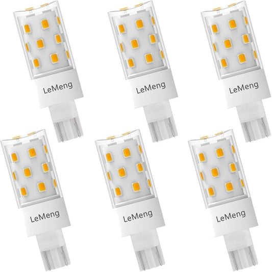 50watt T10 Wedge Base 921 LED Light Bulb 5W 500lm,2700K Warm White,12VAC/DC for Outdoor Landscape Path,Automotive RV Camper Trailer Motorhome 5th Wheel Marine Boat Dome Fixture Lighting-6 Pack