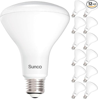 Sunco 12 Pack BR30 Light Bulbs LED, Recessed Can Light Bulbs, Indoor Flood Bulb, 850 LM, 11W (65W Equivalent), 2700K Soft White, Dimmable, E26 Base, for Home, Kitchen, Bedroom UL