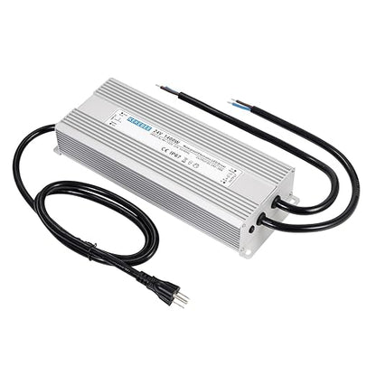 LED Driver 24V1400W Waterproof Power Supply AC90-132V to DC24V58A High Power Switching Power Supply IP67 Transformer Suitable for Indoor and Outdoor LED Lighting and Any 24V DC Equipment