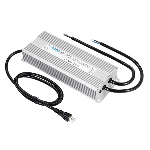 LED Driver 24V1400W Waterproof Power Supply AC90-132V to DC24V58A High Power Switching Power Supply IP67 Transformer Suitable for Indoor and Outdoor LED Lighting and Any 24V DC Equipment
