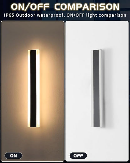 Mikeru 2pack 31.4inch Outdoor Wall Light Fixtures, 10%-100% Dimmable Outdoor Wall Lights Exterior Front Porch Light 3000-6000k Wall Mounted Led Lighting for Basement, Shop,Garage Lighting