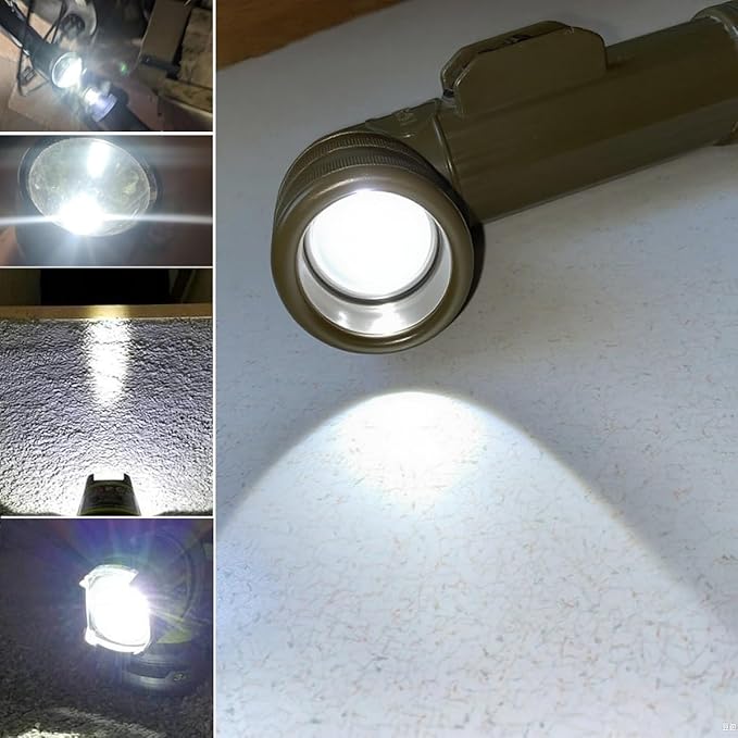 2Pcs 4-12V Wide Voltage LED Bulb P13.5S Replacement for Vintage Bike Lamps, MX-993/U Military Torches & 4-6 Cell Maglite - Tactical Flashlight Replacement KPR113/K13/K15 Compatible