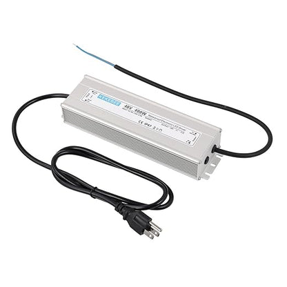 LED Driver 48V400W Waterproof Power Supply AC90-130V to DC48V8.3A Switching Power Supply IP67 Transformer Suitable for Indoor and Outdoor LED Lighting and Any 48V DC Equipment