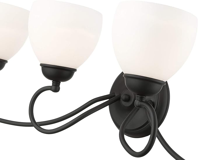 Livex Lighting 4754-04 Brookside 4-Light Bath Light, Black
