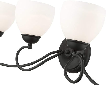 Livex Lighting 4754-04 Brookside 4-Light Bath Light, Black