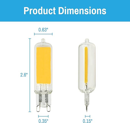 CLEANLIFE LED G9 LED Bulb - Pack of 10 G9 Bulbs - Bi Pin Base, 375 Lumens - Energy Efficient 4.5 Watt LED, 50W Halogen Equivalent (Soft White)