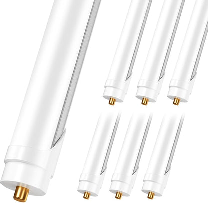 8FT Led Bulbs, Double Row Super Bright 72W 5000K T8 8FT Led Shop Light Bulbs, 9000LM FA8 Single Pin 8 Foot Led Light, 8' Led Bulbs to Replace F96t12 Fluorescent Light Bulb 6 Pack