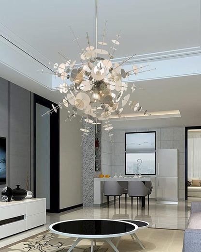 Livex Lighting 40079-05 Circulo - Twelve Light Grand Foyer, Polished Chrome Finish with Chrome Discs Glass