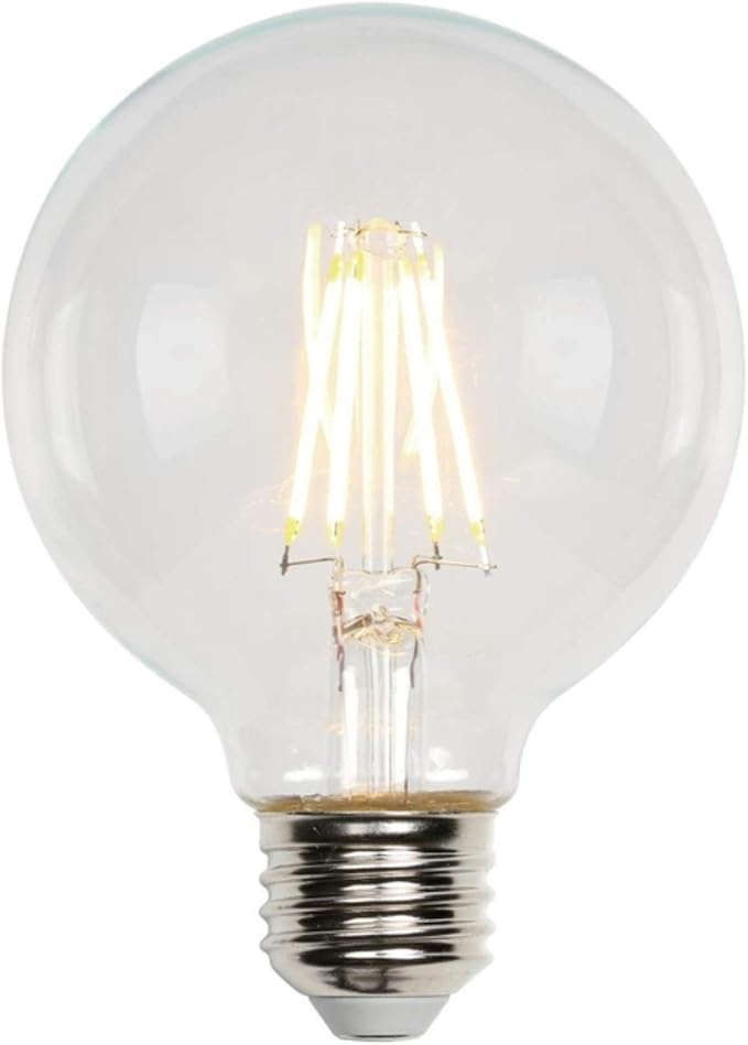 Westinghouse 4317200 5.5 Watt (40 Watt Equivalent) G25 Dimmable Clear Filament LED Light Bulb, Medium Base