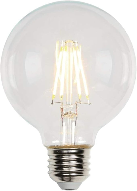 Westinghouse 4317200 5.5 Watt (40 Watt Equivalent) G25 Dimmable Clear Filament LED Light Bulb, Medium Base