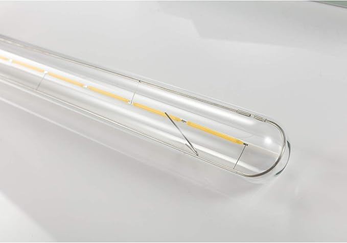 Leools Vintage LED Filament Bulb T300, 6W Dimmable T10 Edison Light Bulb Long Tubular Antique LED Light,E26 Base,Clear Glass,Warm White,2700K, 600LM(60W Equivalent),11.81in(300mm), Pack of 4