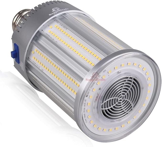 RuggedGrade Aries III Series 150W LED Corn Bulb | 22,200 Lumens | 5000K Bright White | E39 Mogul Base | Dimmable High Lumen Retrofit Lamp | Indoor/Outdoor Use | DLC 5.1 Premium