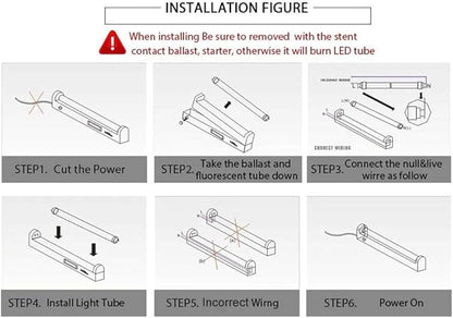 T8 LED Light Bulb 4FT, Ballast Bypass Required, 3360 Lumens, 2pin G13 End Cold White 6000K, Replace 80W Fluorescent Light,Cold White 6000K, Dual-End Powered Clear Cover AC 85-277V 25Pack