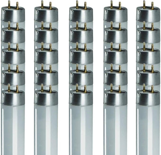 GoodBulb 48 Inch T8 Fluorescent Light Bulb 5000K Daylight White Color Medium Bi-Pin Base 3050 Lumens 86 CRI 24000 Life Hours Pack of 25 Bulbs