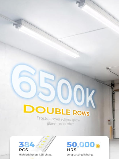 8FT LED Bulbs Ballast Bypass, 6700LM 6000K 45W High Brightness, Dual-End Powered - Direct Replacement for T8/T12/F96T12 Fluorescent Tubes in Warehouse, Garage & Workshop (20Pack)