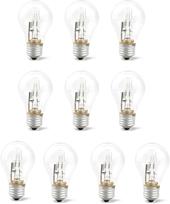 A55 E27 Halogen Lamp 220V 53W 96 * 55mm 2700K Halogen Bulb Clear Replacement Fit for Incandescent Lamp(53W),10PCS