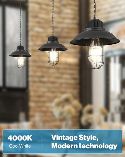 Sunco 12 Pack Vintage LED Edison Bulbs, 75W Equivalent 8.5W, 1000 LM, Dimmable ST58 Filament, ST18 4000K Cool White, E26 Medium Base, Clear Glass Light Bulbs