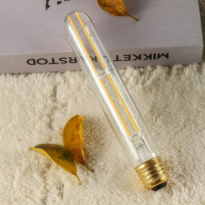 7.3Inch T10 Led Bulb 6W Dimmable Light Bulbs E26 Tubular Bulbs 60 Watt Warm White 2700K E26 Edison AC120V 600lm Tube T9 T10 for Rustic Pendant,Chandeliers,Wall sconces, 6-Pack
