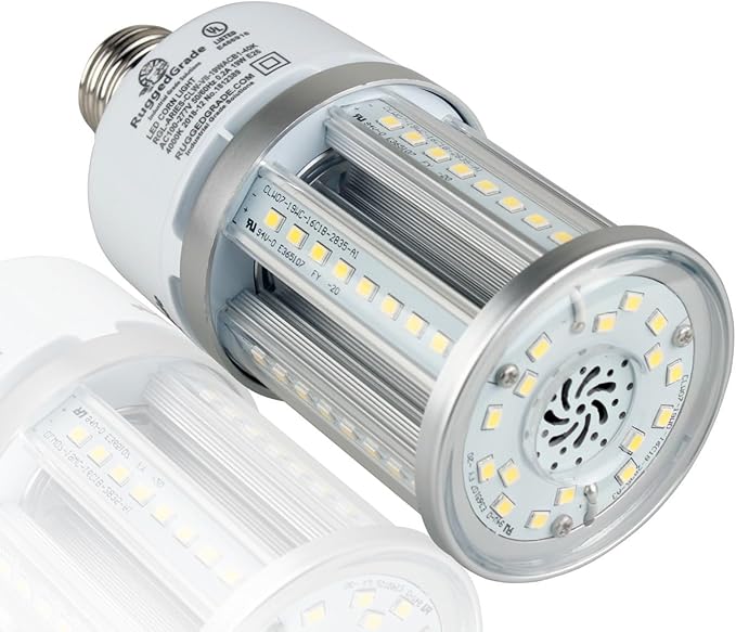 RuggedGrade Aries Series 19W LED Corn Light Bulb | 2,400 Lumens | 4000K Natural White | E26 Base | 4KV Surge Protection | DLC 5.1 Premium