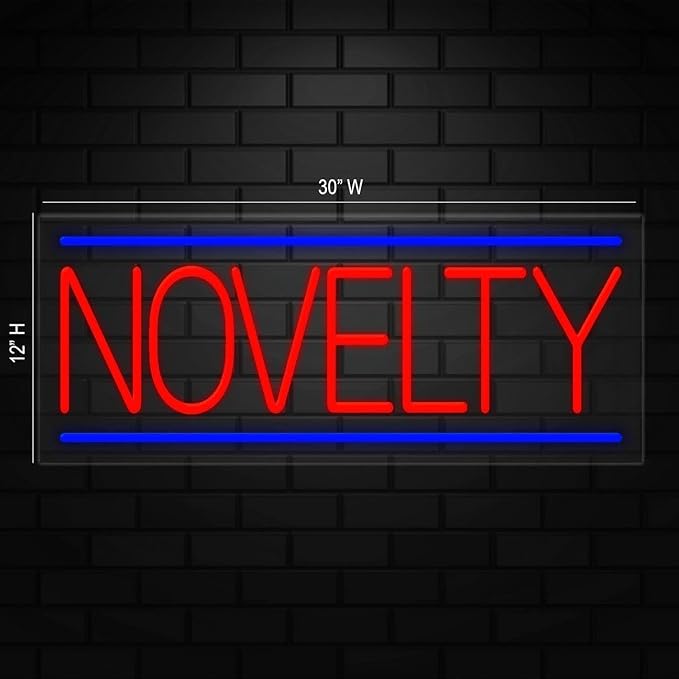Novelty Neon Sign for Retail Displays | Value priced LED Flex Neon | Electronic Light Up LED Sign for Windows/Walls | 30"W x 12"H x 1"D